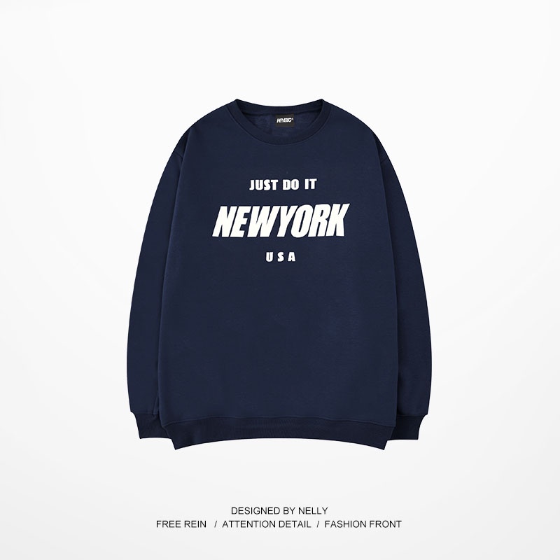 Áo nỉ Nelly lót lông in hình "NEW YORK" áo nỉ