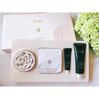 Bộ phấn nước dưỡng trắng OHUI Ultimate Brightening Cushion Set