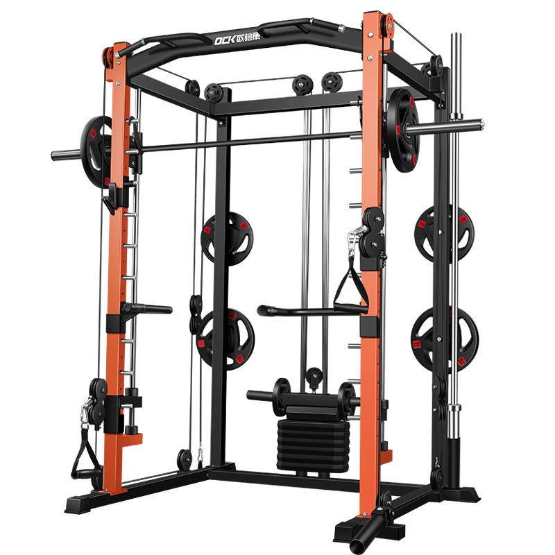 Máy tập gym đa năng K1 | Giàn tạ đa năng | Khung gánh tạ cao cấp có đẩy tạ