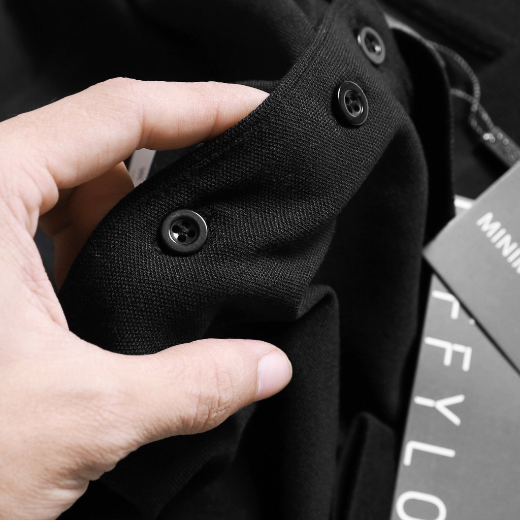 Mặc gì đẹp: Năng động với Áo Polo Đen Trơn Basic vải cotton mềm mịn CEFFYLO