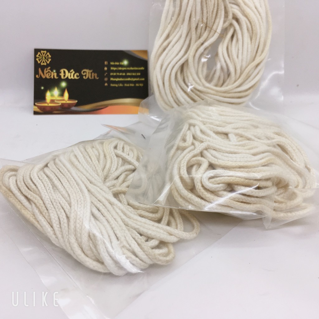 5 Mét tim nến loại bé tý,to không mùi không khói không độc hại cho người sử dụng - tim nến cao cấp
