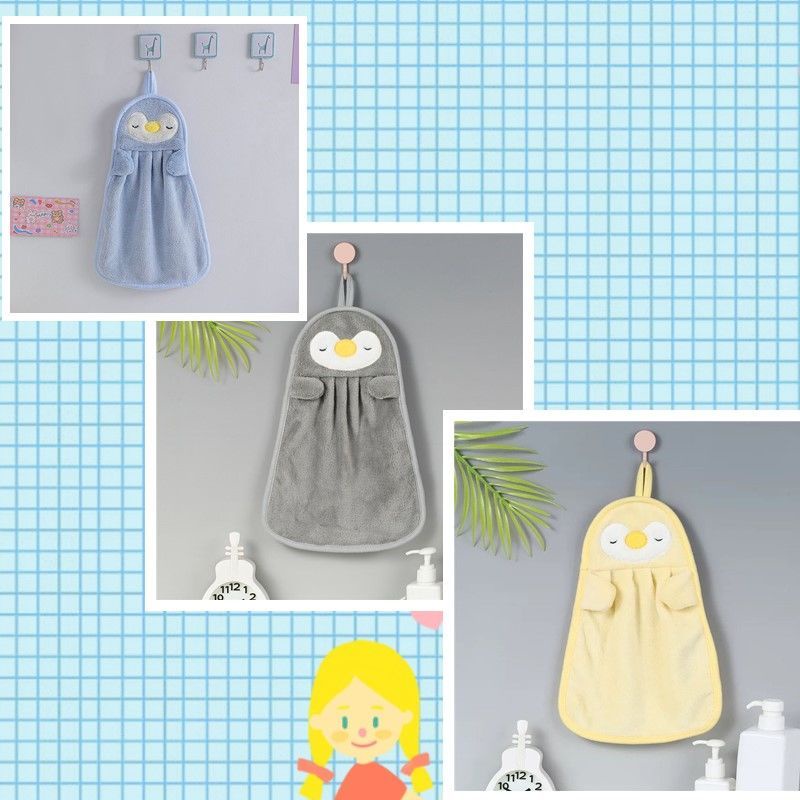 Khăn Lau Tay Treo Tường Hình Chim Cánh Cụt Dễ Thương