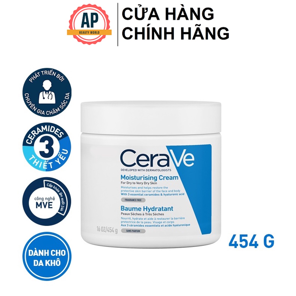 Kem dưỡng ẩm dành cho da khô Cerave Moisturizing Cream 454g-340g-50ml