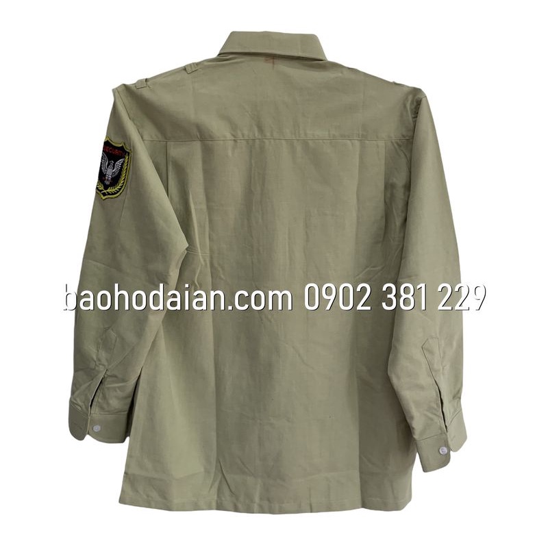 Áo bảo vệ màu xanh vỏ đậu dài tay kake ford kèm logo bảo vệ (bigsize)
