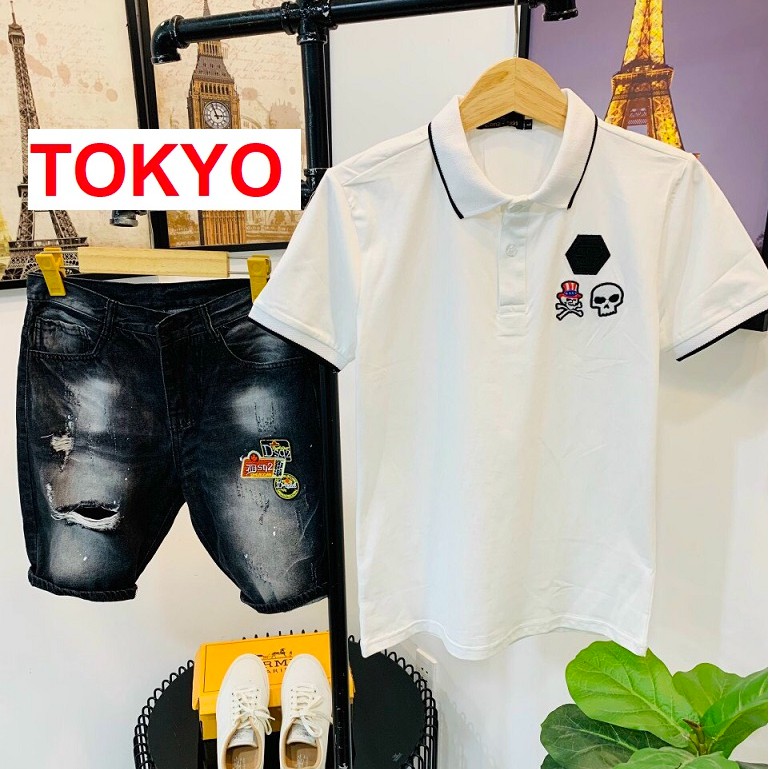 ÁO THUN NAM POLO COTON CAO CẤP THÊU LOGO VIỀN CỔ VS8 TOKYOSHOP