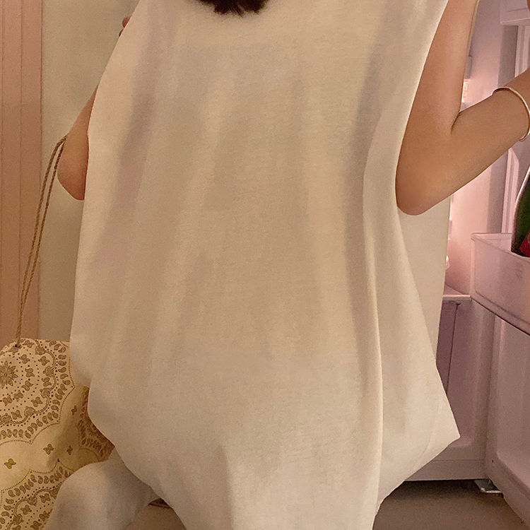 Áo Dây Nữ Cộc Tay Form Dài Rộng Thời Trang Hàn | BigBuy360 - bigbuy360.vn