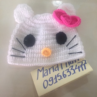 Set giày len và mũ len mèo kitty