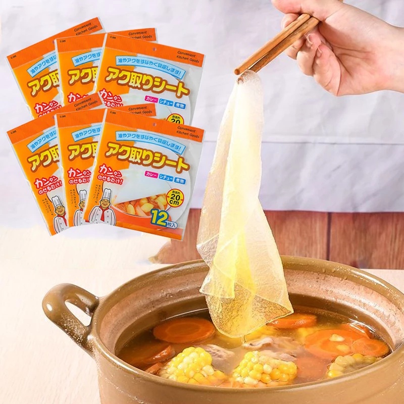 Bộ 12 Giấy Thấm Dầu Nấu Súp Chuyên Dụng Tiện Lợi