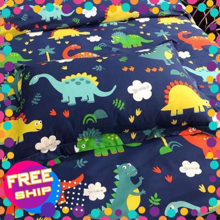 [XẢ HÀNG] BỘ GA COTTON POLY ĐÀN KHỦNG LONG