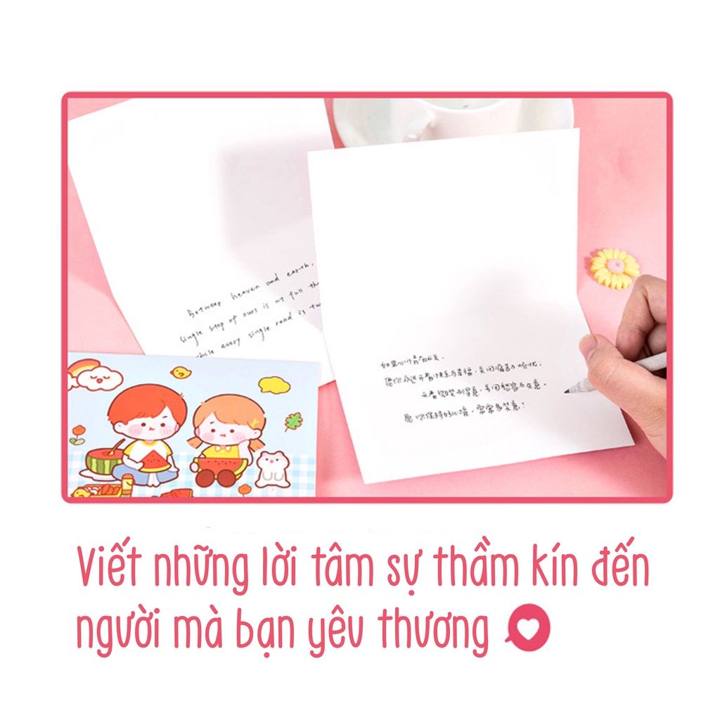 Thiệp chúc mừng sinh nhật quà tặng happy birthday DABU bộ thiệp 7 món cặp đôi dễ thương cute