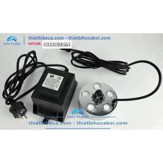 (Có video ảnh thật)Máy tạo khói thủy sinh 3 đầu -5 đầu -10 đầu có đèn đổi màu, bộ phun khói tiểu cảnh