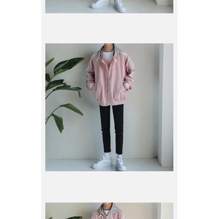 Áo khoác 3 line phối nón xám