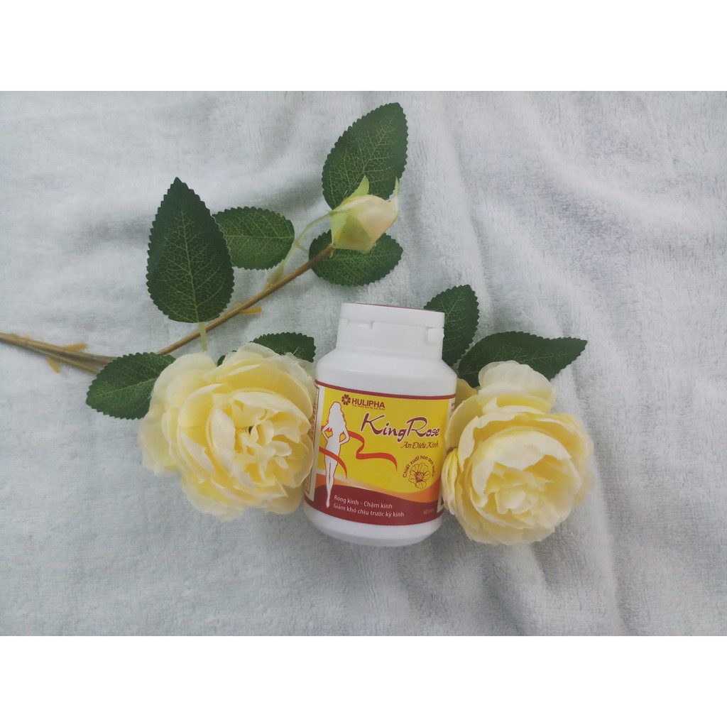 KingRose, an điều kinh lọ 60 viên king rose, giúp điều hòa kinh nguyệt, giảm đau bụng kinh