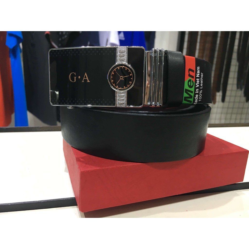 Dây lưng da nam mặt G.A Clock 2019