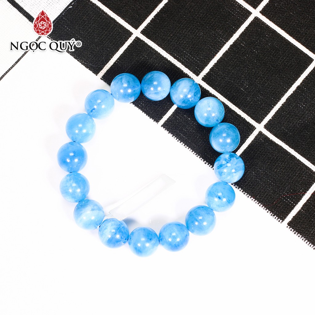 Vòng tay đá hải lam ngọc aquamarine mệnh thủy. mộc - Ngọc Quý