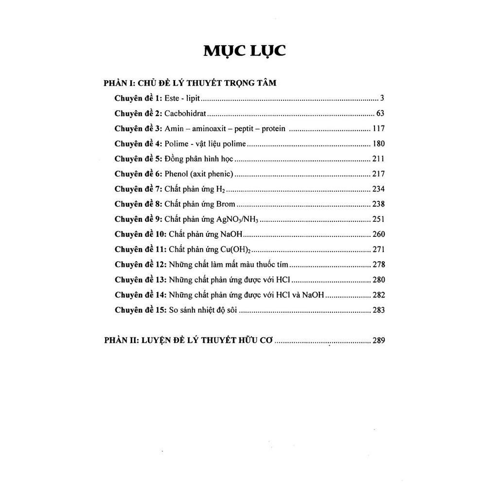 Sách Tuyệt Đỉnh Công Phá Đề Thi THPT Quốc Gia Hóa Học Chuyên Đề Lý Thuyết Hữu Cơ
