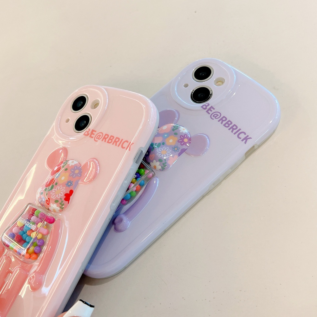 Ốp Điện Thoại TPU Silicon Mềm Trong Suốt Hình Bearbrick 3D Cho Iphone 11 12 13 Xr X Xs Pro Max Chống Sốc