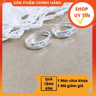 Nhẫn đôi bạc💝FREESHIP💝Giảm 5k nhập mã [NHAN DOI]💝Nhẫn đôi bạc Freedom Couple Rings