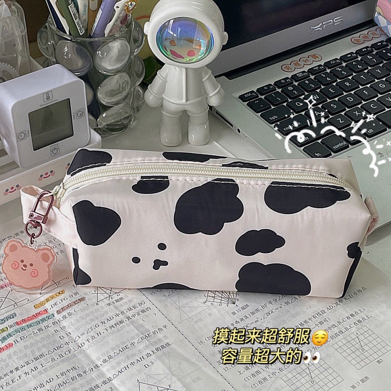 ✾Yuanchuang Cow Bear Series ins wind simple pencil case cute girl large capacity student stationery box storage bag