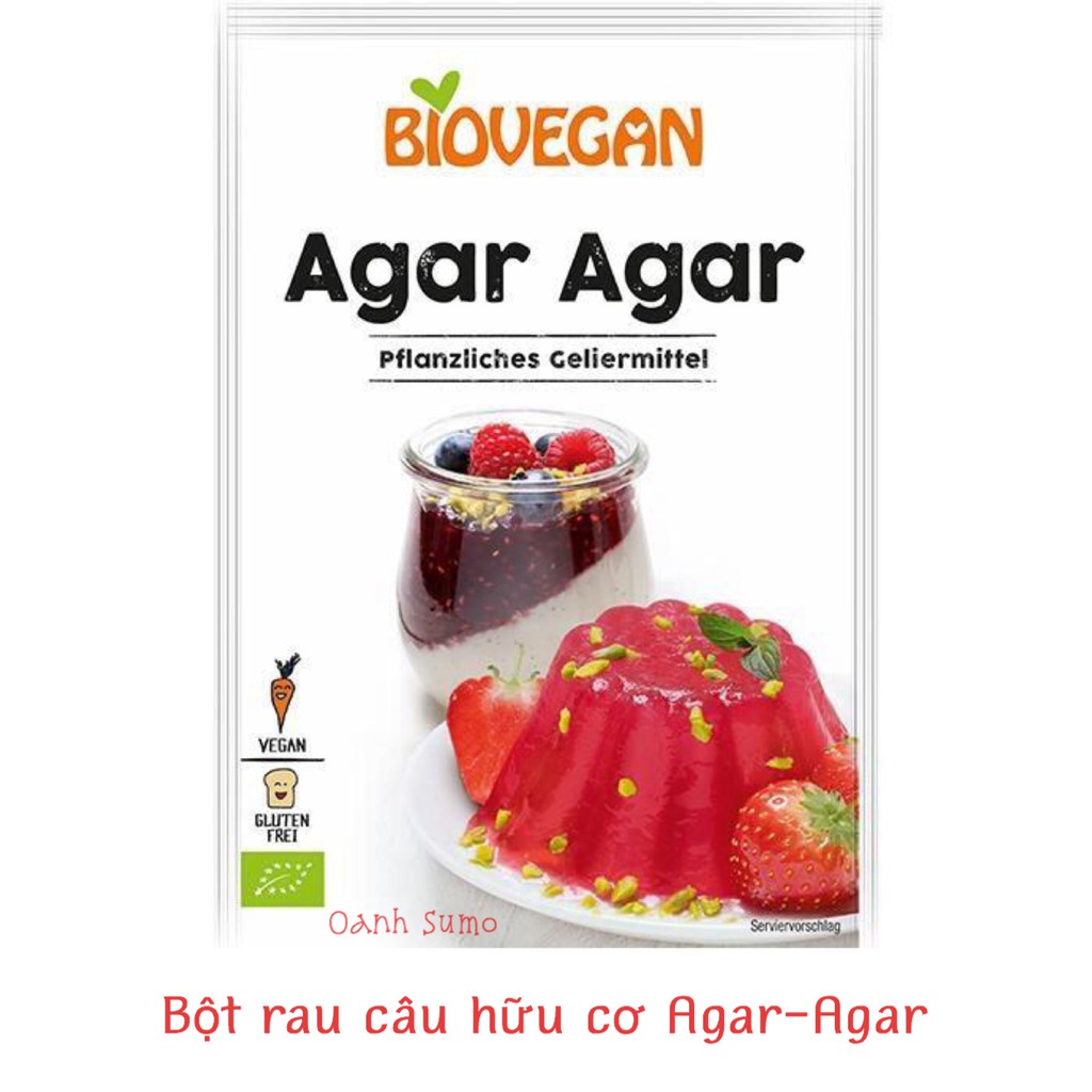 Gelatin - tinh bột bắp - bột làm kem - bột rau câu hữu cơ Biovega Đức (Date 2023-2025)