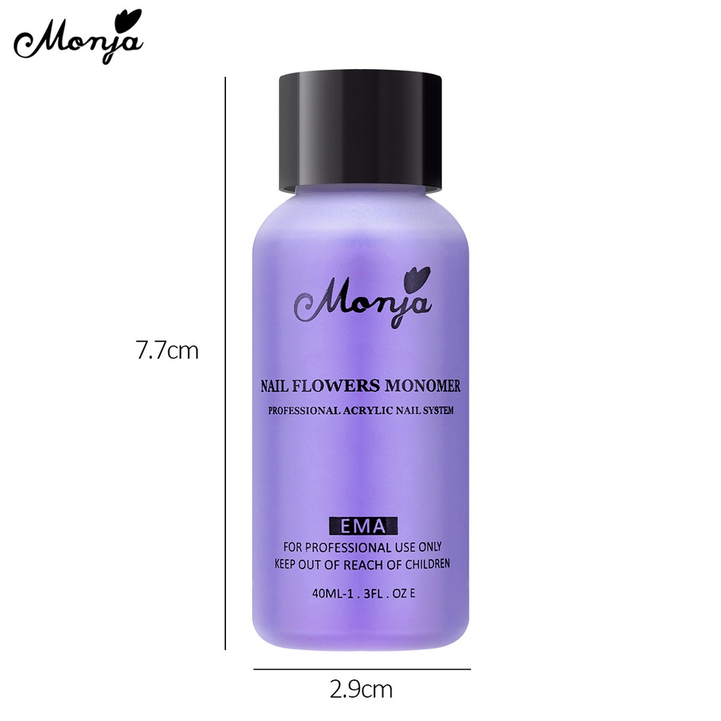 Dung dịch đắp nối dài móng tay MONJA acrylic tạo hiệu ứng 3D chuyên dụng thời trang 40ml