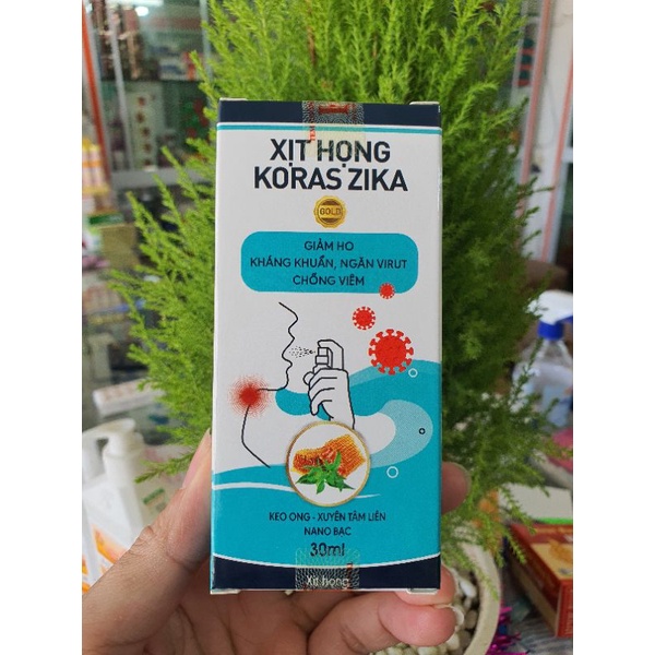 Xịt họng Koras Zika giảm ho kháng khuẩn ngăn ngừa virut