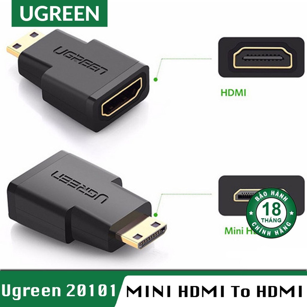 [Mã ELHACE giảm 4% đơn 300K] Đầu chuyển đổi Mini HDMI to HDMI chính hãng Ugreen 20101