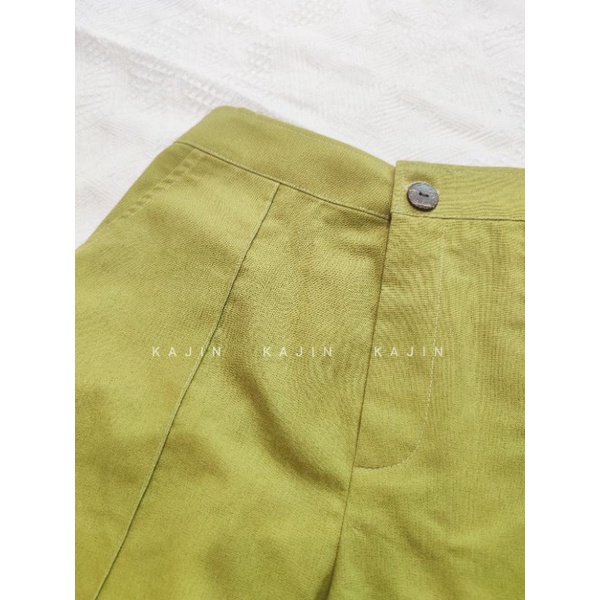 Set áo và short linen form vuông