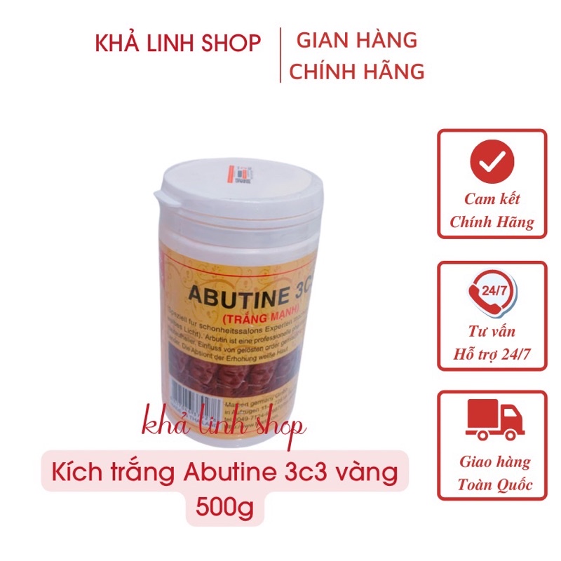 Lẻ hộp 500g kem kích trắng abutine 3c3 màu nâu