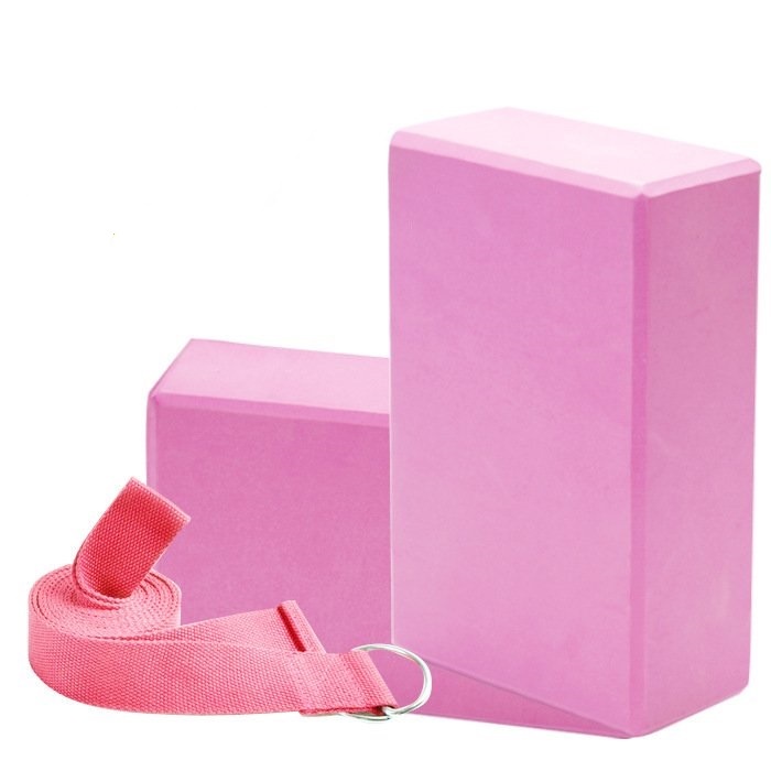 Combo 1 dây và 2 gạch tập yoga PVC