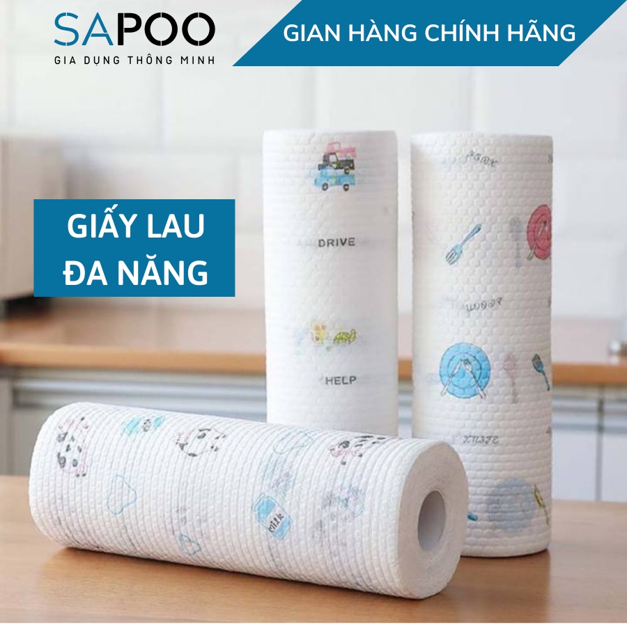 Cuộn Giấy Lau Nhà Bếp Đa Năng Tiện Dụng Thấm Hút Tốt, Có Thể Tái Sử Dụng - Gia Dụng SAPOO