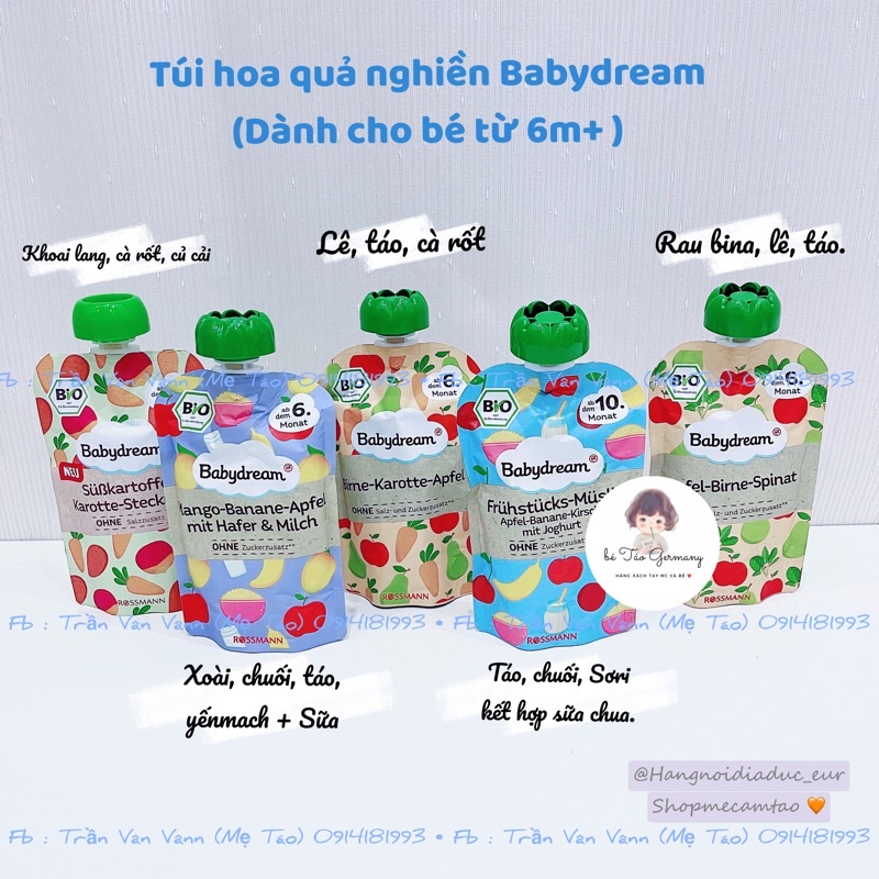 TÚI HOA QUẢ NGHIỀN BABYDREAM