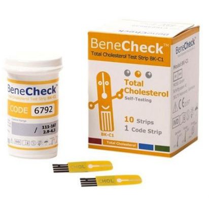 Que thử cholesterol - Kiểm tra mỡ máu Benecheck Plus (10 que)