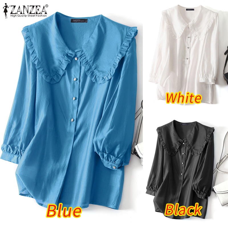 Áo Zanzea tay lửng 3 / 4 cổ búp bê thời trang nữ tính