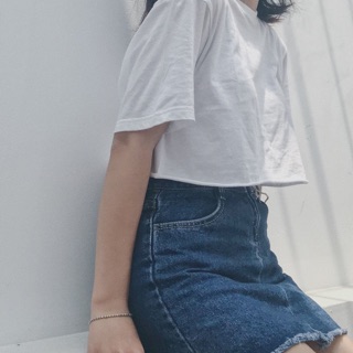 Set Basic Crop và Deep Jeans Skirt