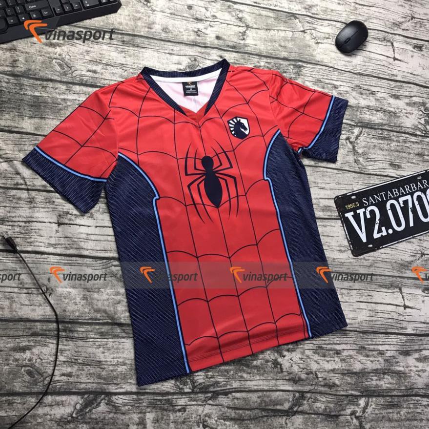 Áo thun game thủ thi đấu Esports liên minh - Mẫu Liquid Spiderman Xịn