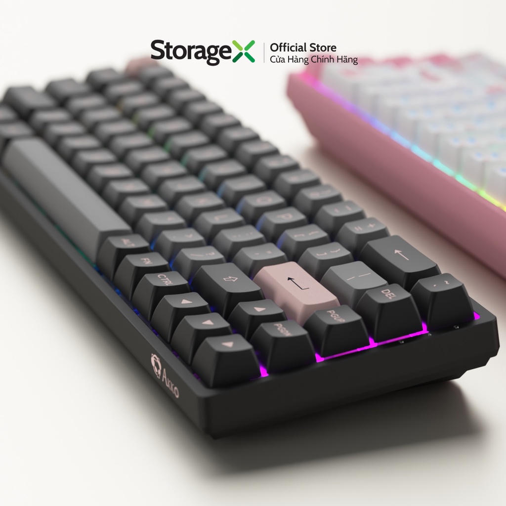 Bàn phím cơ AKKO 3068B / 3084B Black Pink  - Hàng chính hãng