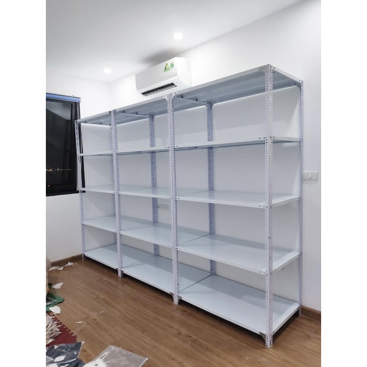 Kệ sắt v lỗ Đa năng Rộng 40 Dài 80 gồm 3,4,5 tầng đủ chiều cao