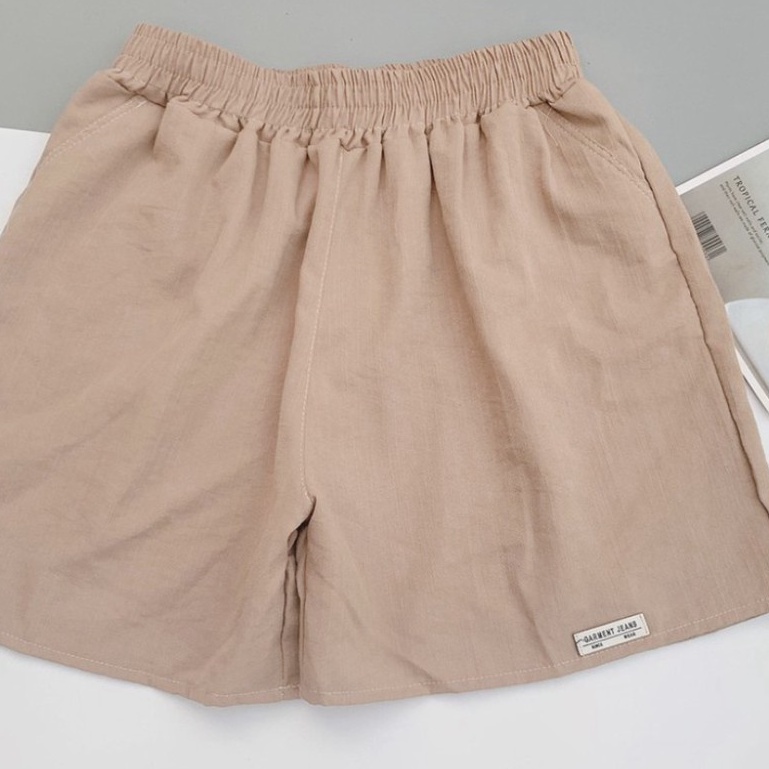 Quần short nữ chất đũi sần, quần sooc đùi nữ siêu mát mặc nhà mùa hè MinT