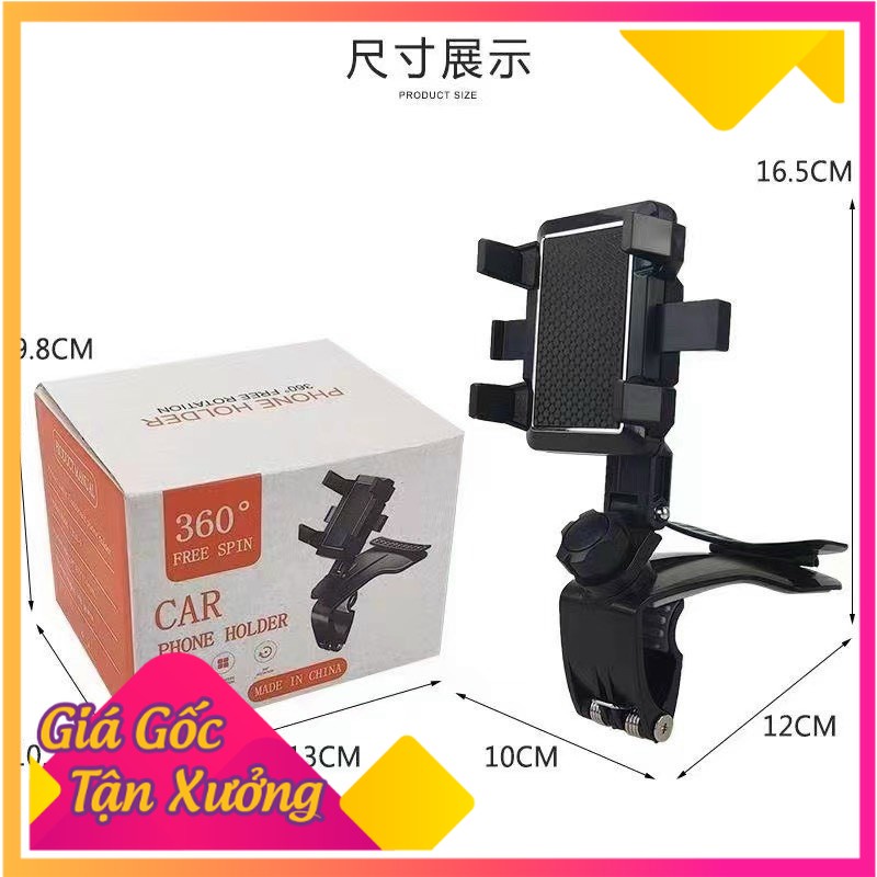 Giá đỡ kẹp điện thoại Vô Lăng để trên xe hơi ô tô xoay 360 độ chống rung treotrên taplo,kèm thẻ ghi số đt - shopgiahuong