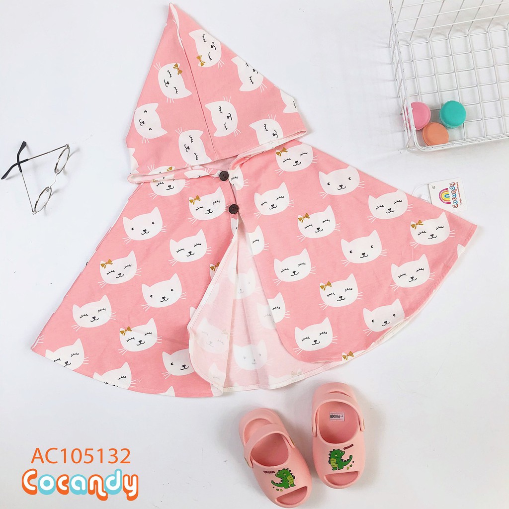 Áo choàng cho bé -áo choàng cánh dơi-áo chống nắng-chống gió-chất liệu cotton hàn cao cấp lô 002 của COCANDY mã AC10