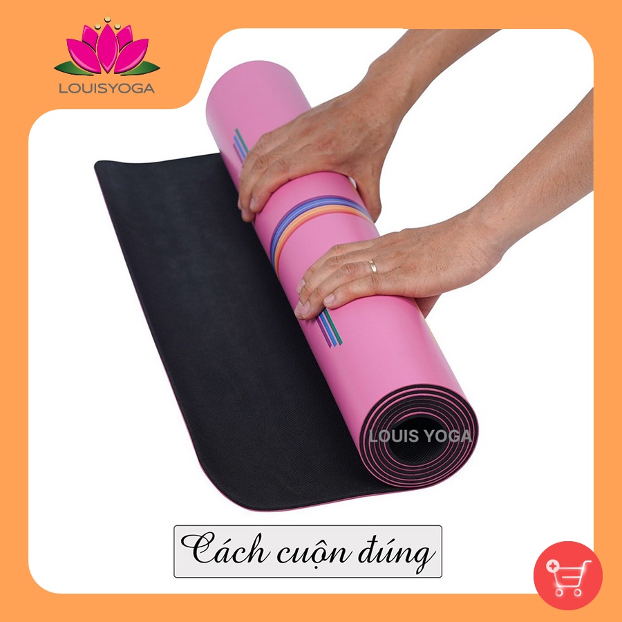 Thảm tập yoga cao su cao cấp QUEEN  183x68x0.5cm định tuyến - Chất liệu cao su chống thấm, chống trơn, trượt