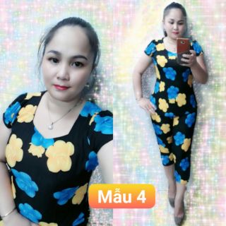 Đồ bộ trung niên lửng thun gân size 2.3.4.5 từ 50 đến 70kg.tn02