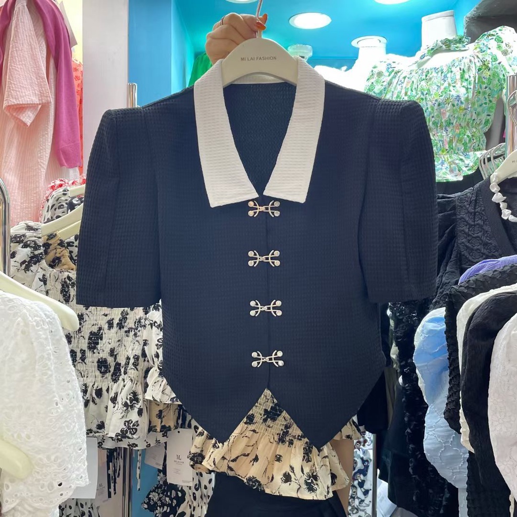 Áo Kiểu Tay Phồng Cài Nút Thời Trang Mùa Hè Hàn Quốc 2022 Mới Dành Cho Nữ