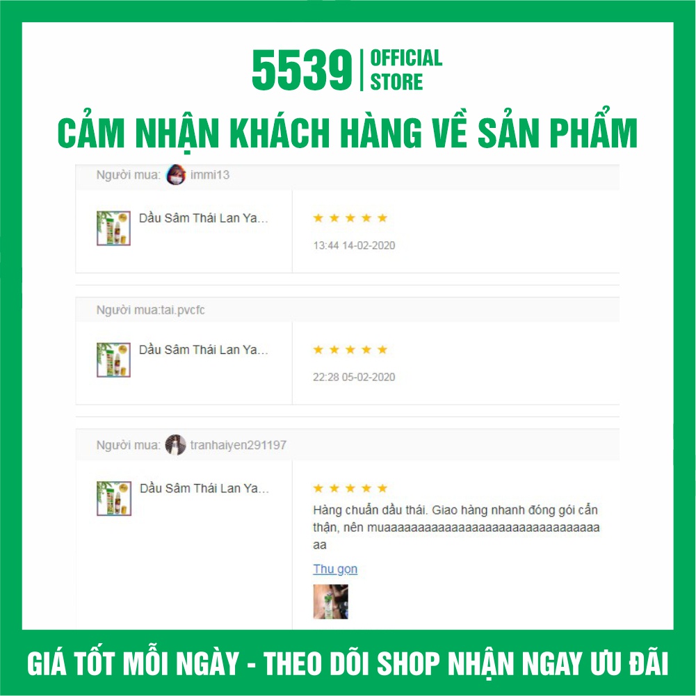 Dầu lăn thái lan Yatim 16 vị thảo dược dung tích 8 ml chính hãng nội địa Thái chữ nhủ vàng - Shop 5539