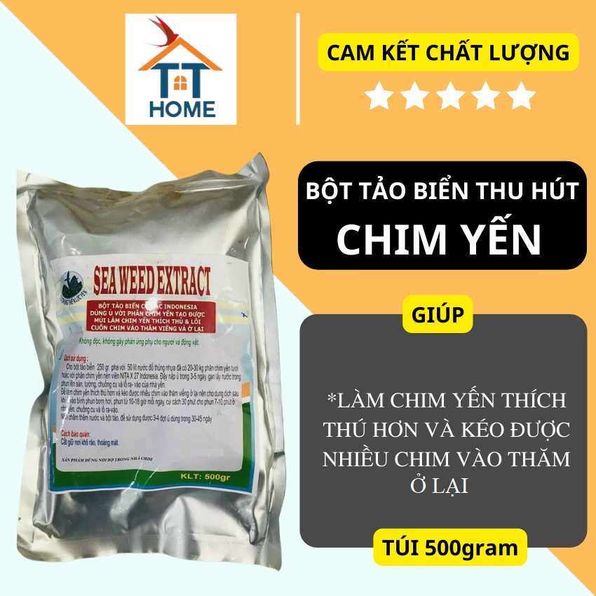 Bột tảo biển cho nhà yến ⚡ CAO CẤP ⚡ Bột tảo biển thu hút chim yến làm tổ