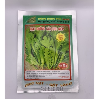 Hạt giống rau cải cúc tẻ - cải cú nếp 20g