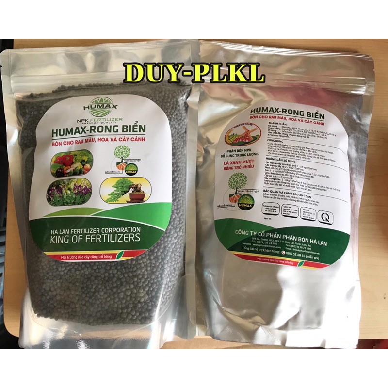 HUMAX RONG BIỂN: BÓN CHO RAU MÀU, HOA VÀ CÂY CẢNH TÚI 1kg.