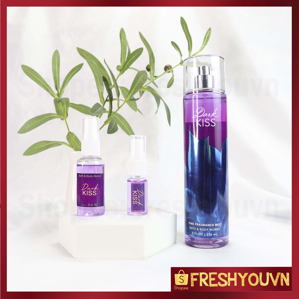 Dark Kiss - Xịt thơm toàn thân body mist Bath & Body Works khác  - Gỗ