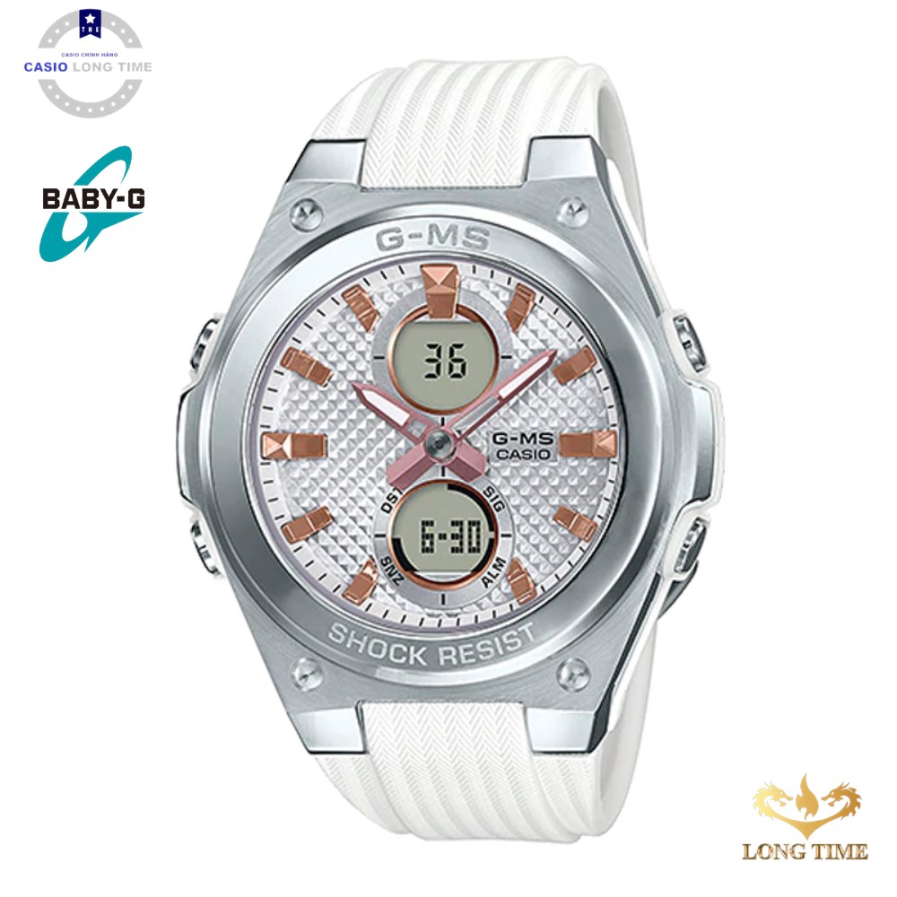 Đồng Hồ Nữ Casio Baby-G MSG-C100-7ADR - Gờ Mặt Kim Loại - Chống Nước 100m- bảo hành